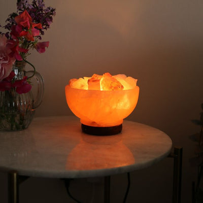 Himalayan Pink Salt Fire Bowl Lamp