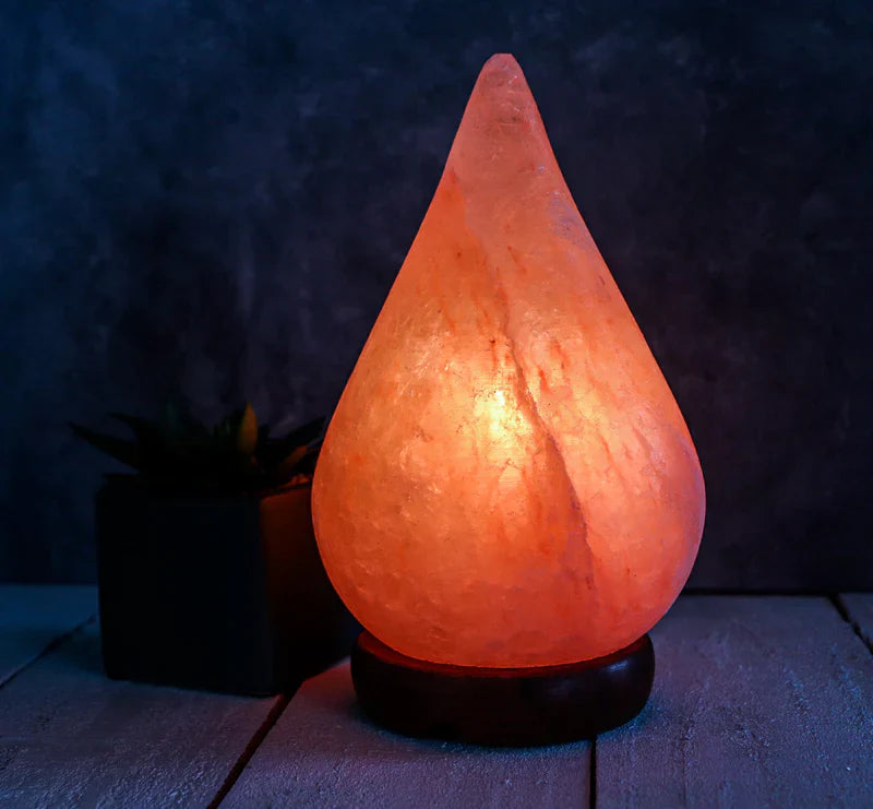 "Himalayan Salt Tear Drop Shape Lamp – Natural Salt Lamp Beauty"